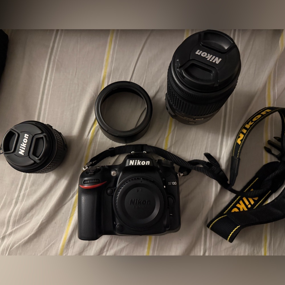 Nikon D7100 24.1MP Digital SLR Camera - Black (Kit with lenses and accessories)